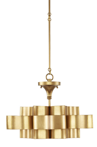 Currey & Co. Grand Lotus Small Gold Chandelier 9944