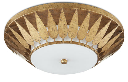 Currey & Co. Floris Gold Flush Mount 9999-0055