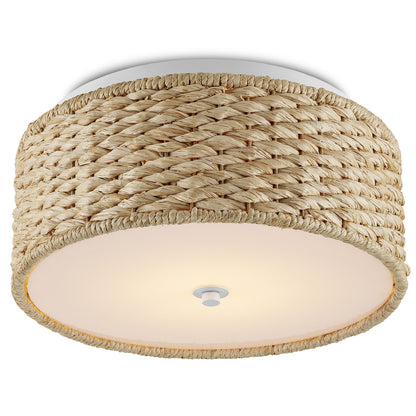 Currey & Co. Colchester Raffia Flush Mount 9999-0056