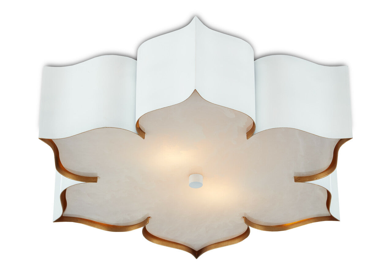 Currey & Co. Grand Lotus White Flush Mount 9999-0059