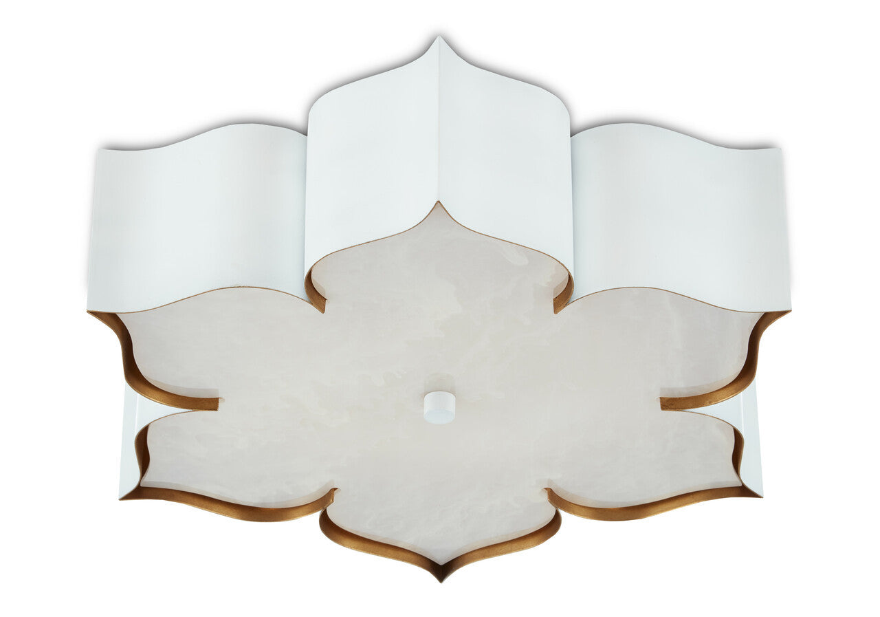 Currey & Co. Grand Lotus White Flush Mount 9999-0059