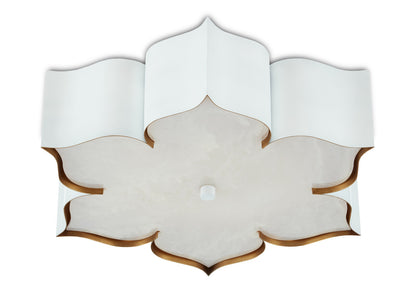 Currey & Co. Grand Lotus White Flush Mount 9999-0059