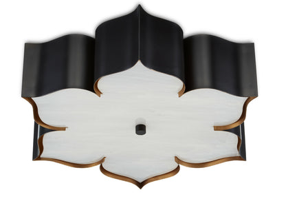 Currey & Co. Grand Lotus Black Flush Mount 9999-0060