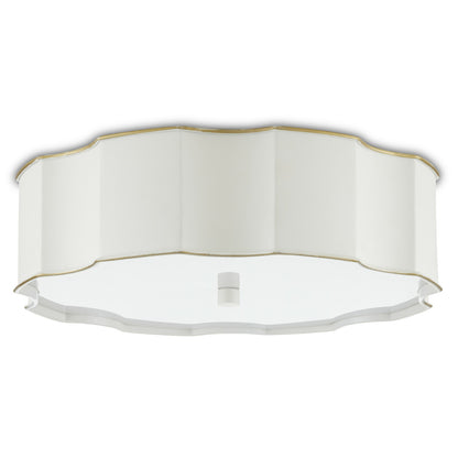 Currey & Co. Wexford White Flush Mount 9999-0067