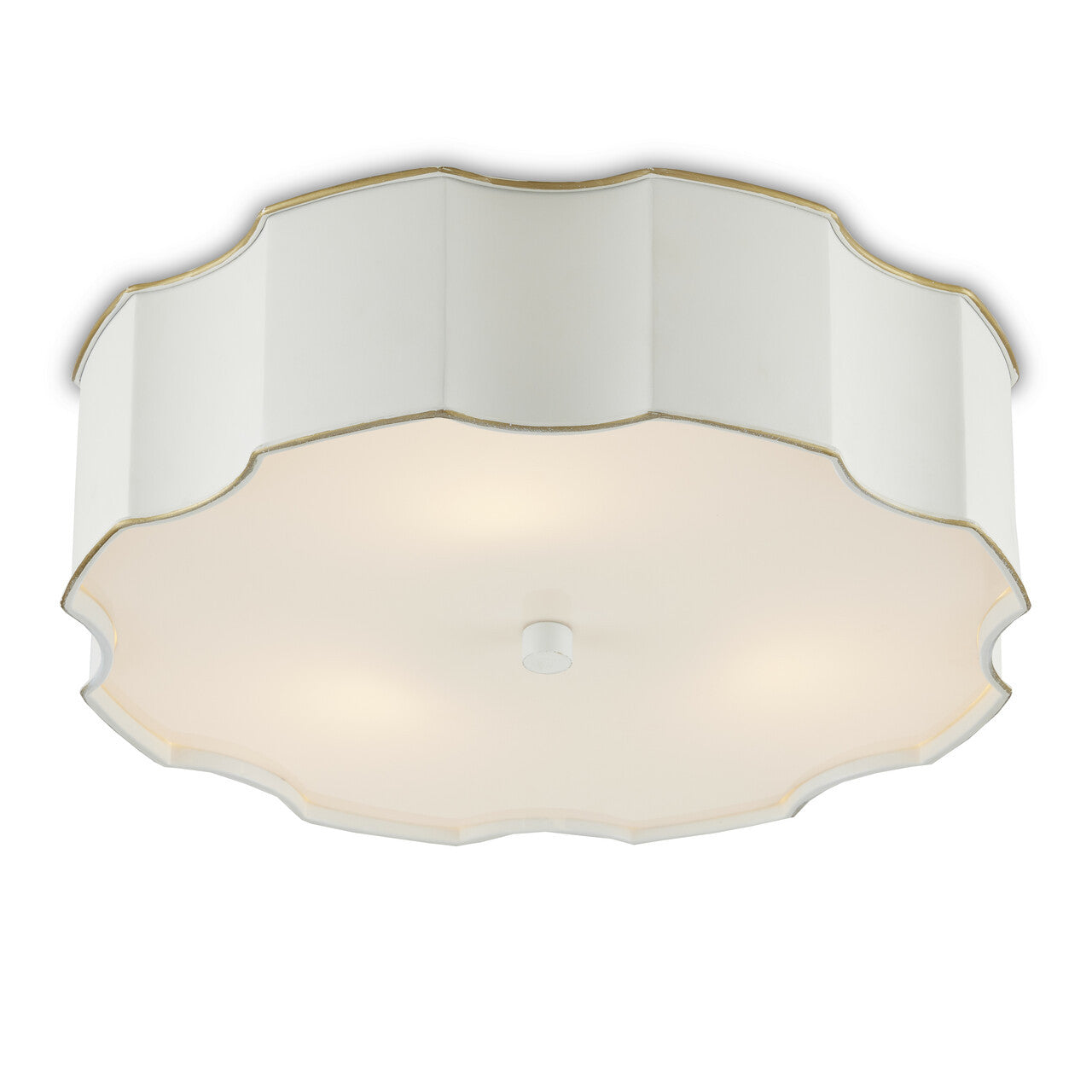 Currey & Co. Wexford White Flush Mount 9999-0067