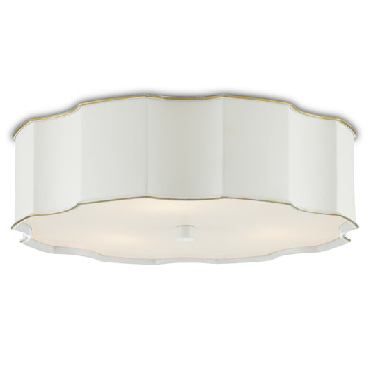 Currey & Co. Wexford White Flush Mount 9999-0067