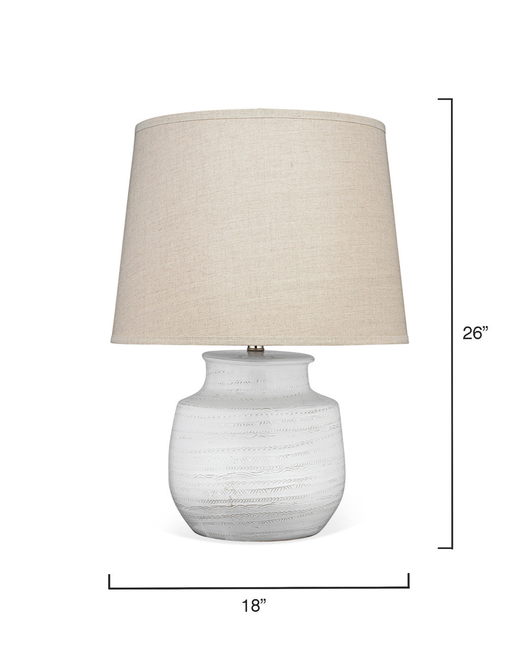 Jamie Young Trace Table Lamp 9TRACESMTLWH