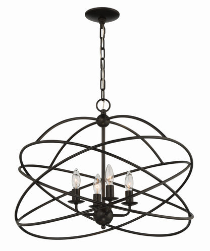 Lumanity Lighting Anson 4-Light Contemporary Statement Chandelier in Painted Oil Rubbed Bronze  L090-0031