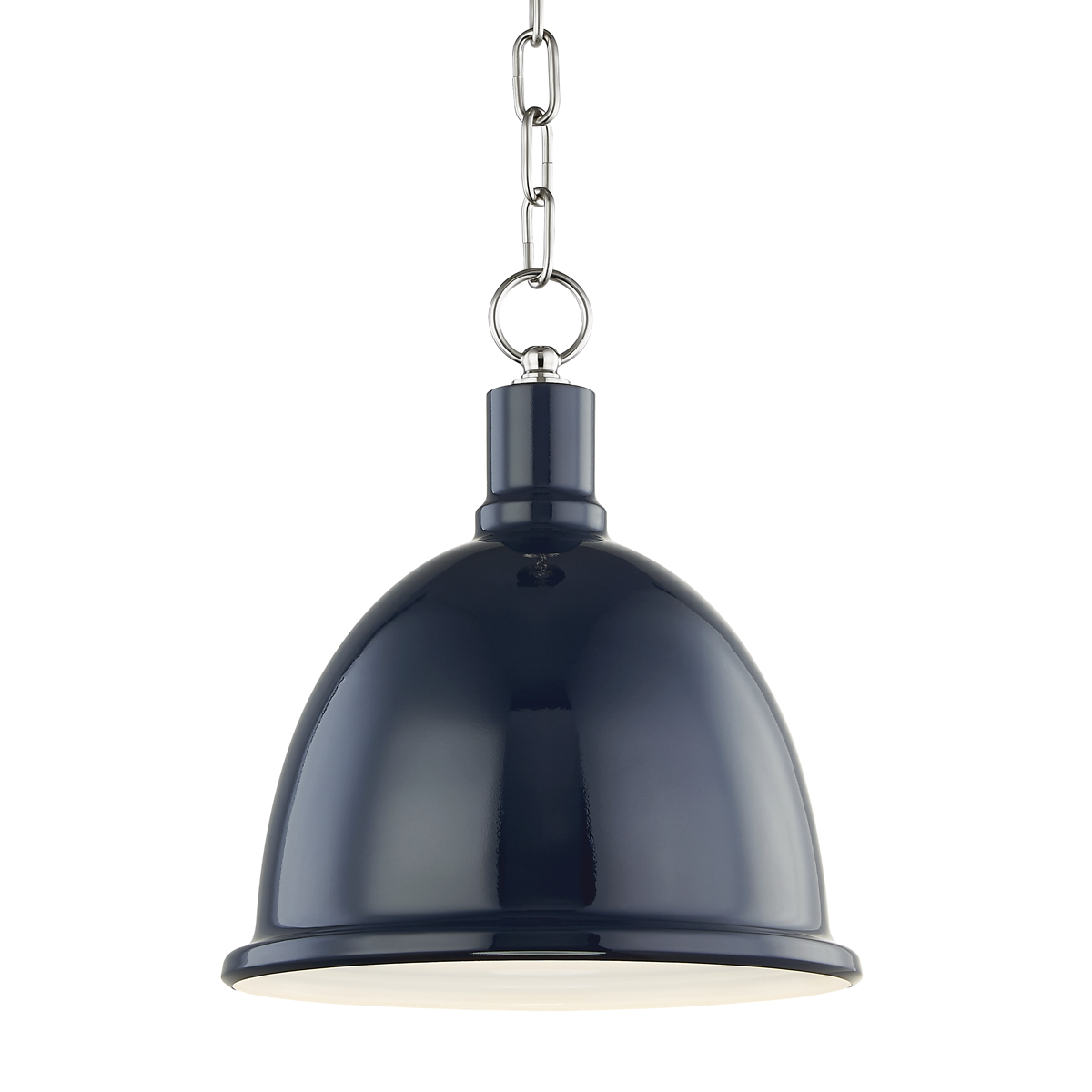 Mitzi 1 Light Pendant in Polished Nickel/Navy H238701S-PN/NVY