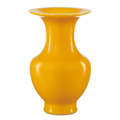 Currey & Co. 8.75" Imperial Yellow Peking Vase 1200-0680