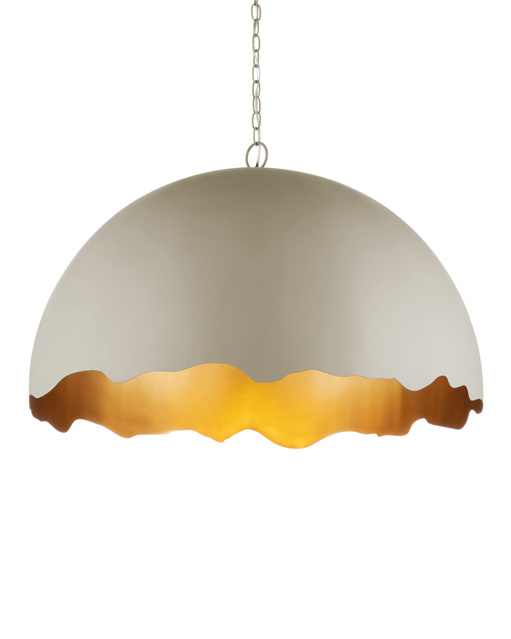 Currey & Co Tamago Pendant in Smoky Olive/Contemporary Gold 9000-1219