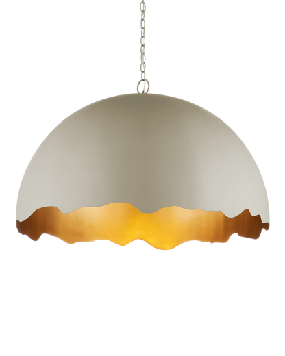 Currey & Co Tamago Pendant in Smoky Olive/Contemporary Gold 9000-1219