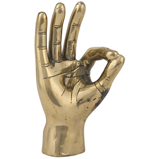 Noir OK Sign in Antique Brass AB-127BR