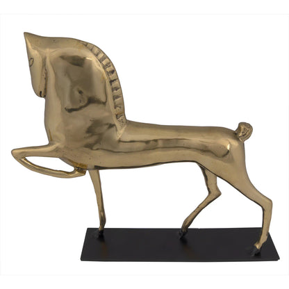 Noir Horse On Stand in Antique Brass AB-154BR