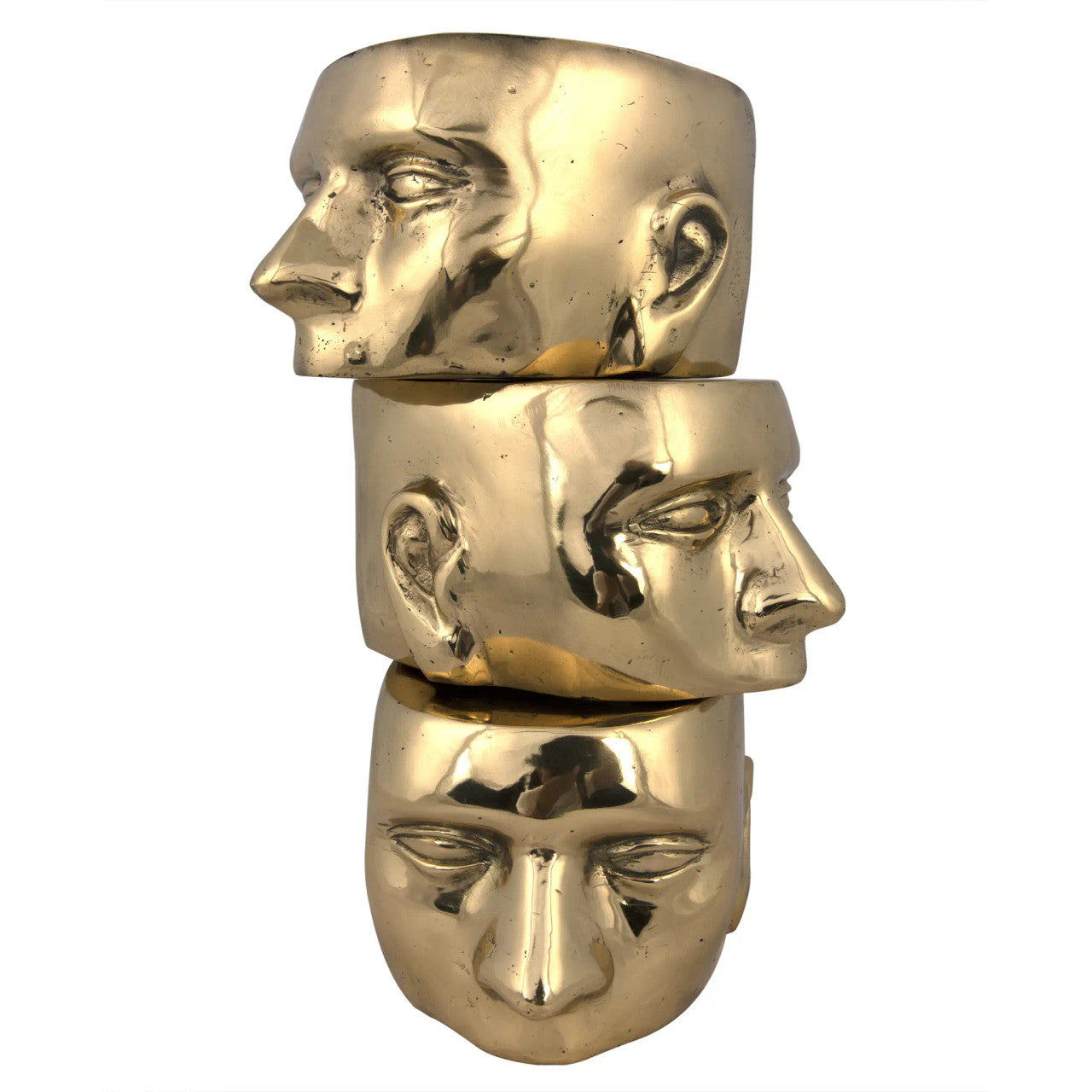 Noir Set Of 3 Character in Brass AB-246BR