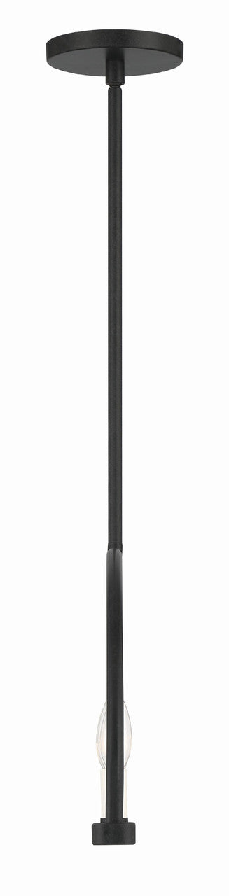 Crystorama Abbott 8 Light Black Linear Chandelier ABB-3007-BK