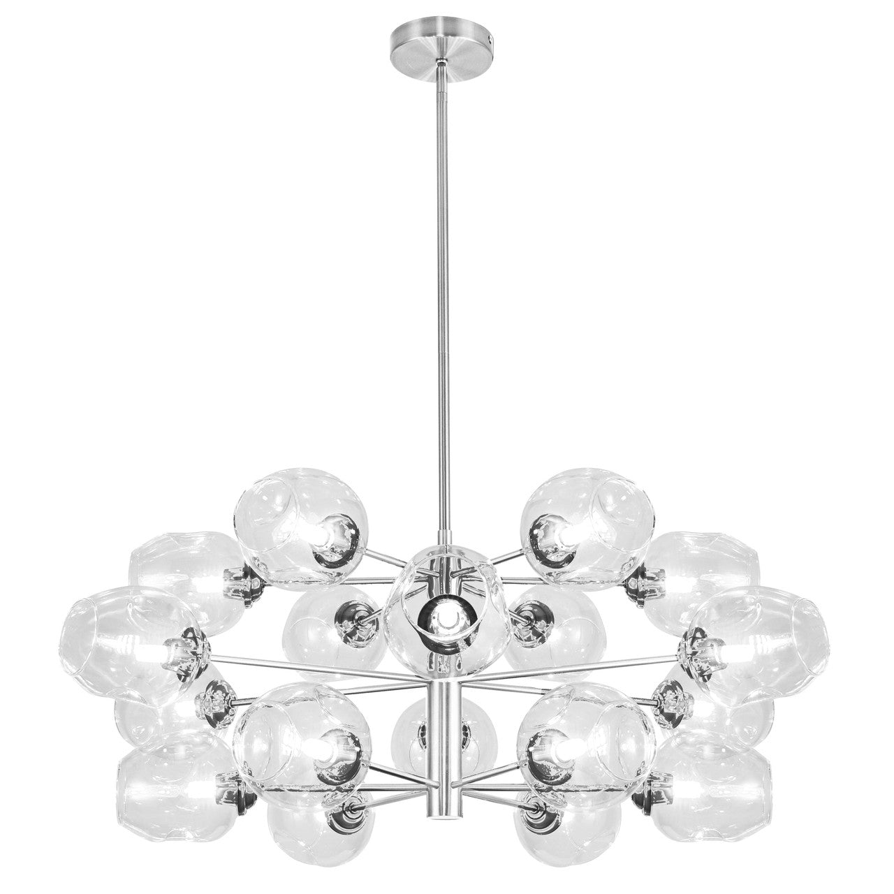 Dainolite 18 Light Halogen Chandelier Polished Chrome with Clear Glass ABI-3318C-PC-CLR