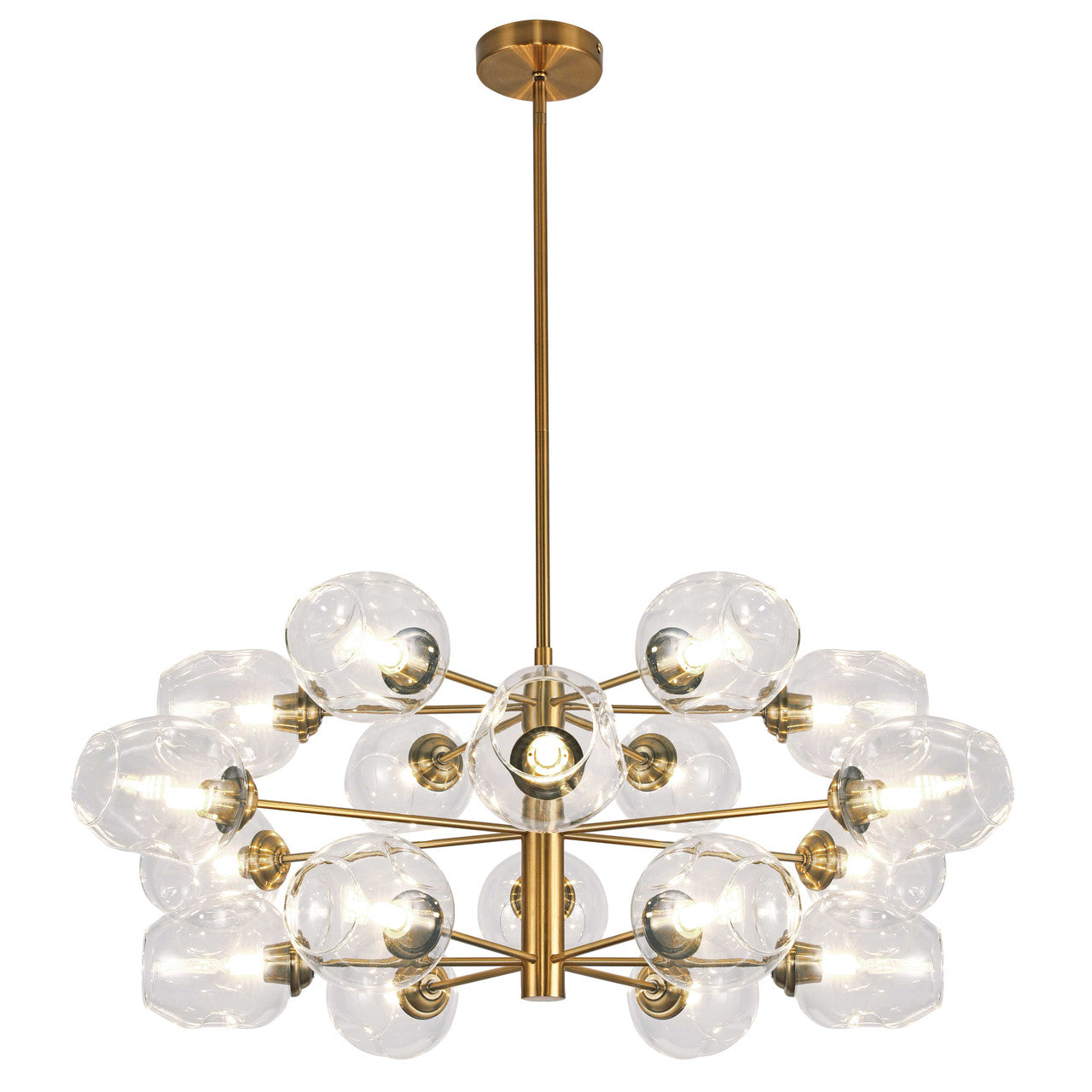 Dainolite 18 Light Halogen Chandelier Vintage Bronze with Clear Glass ABI-3318C-VB-CLR