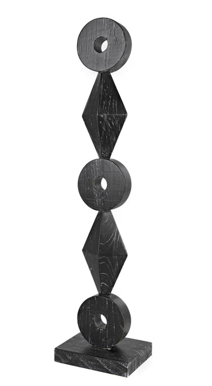 Noir Totem Sculpture in Cinder Black AC151CB