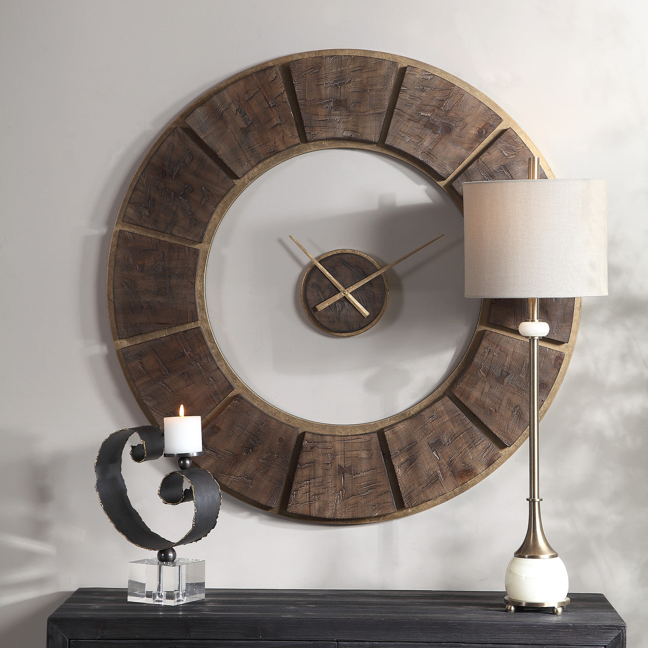 Uttermost Kerensa Wooden Wall Clock 06102