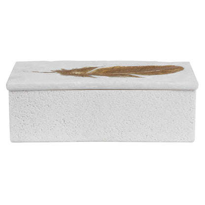 Uttermost Nephele White Stone Box 17724