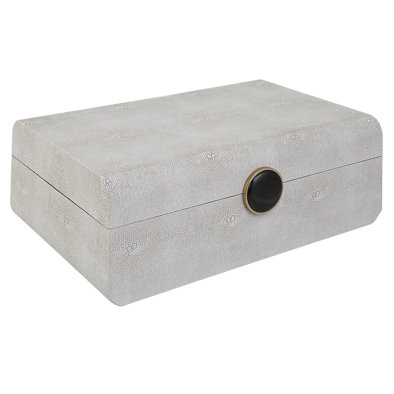 Uttermost Lalique White Shagreen Box 17995