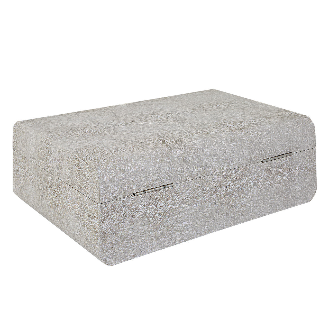 Uttermost Lalique White Shagreen Box 17995