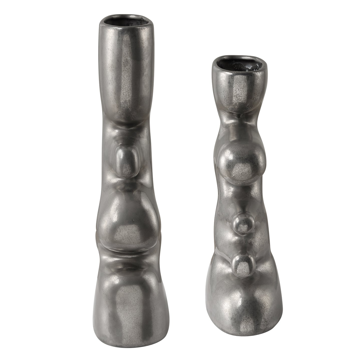 Uttermost Free Flowing Nickel Vases Set/2 18145