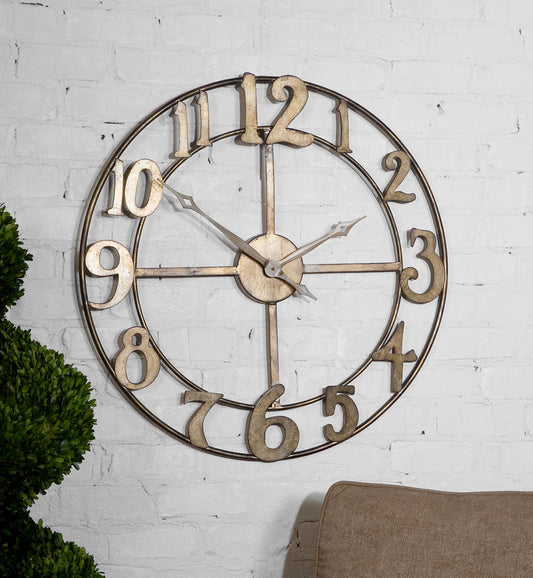 Uttermost Delevan 32" Metal Wall Clock 06681