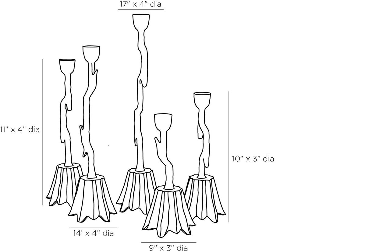 Arteriors Home Brandt Candlesticks, Set of 5 ACI02