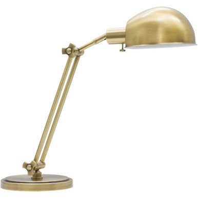 House of Troy Addison Adjustable Pharmacy Desk Lamp in Antique Brass AD450-AB