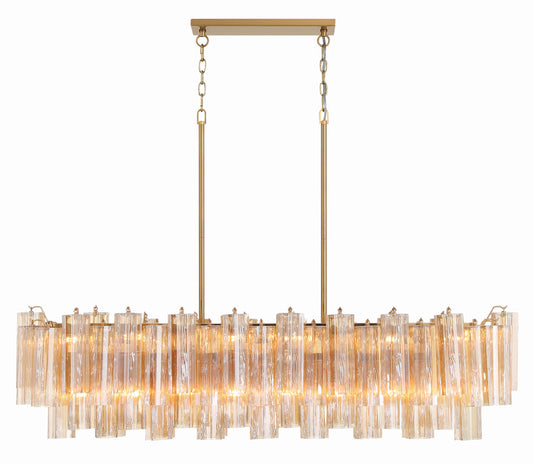 Crystorama Addis 14 Light Aged Brass Chandelier ADD-317-AG-AM