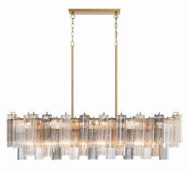 Crystorama Addis 14 Light Aged Brass Chandelier ADD-317-AG-AU