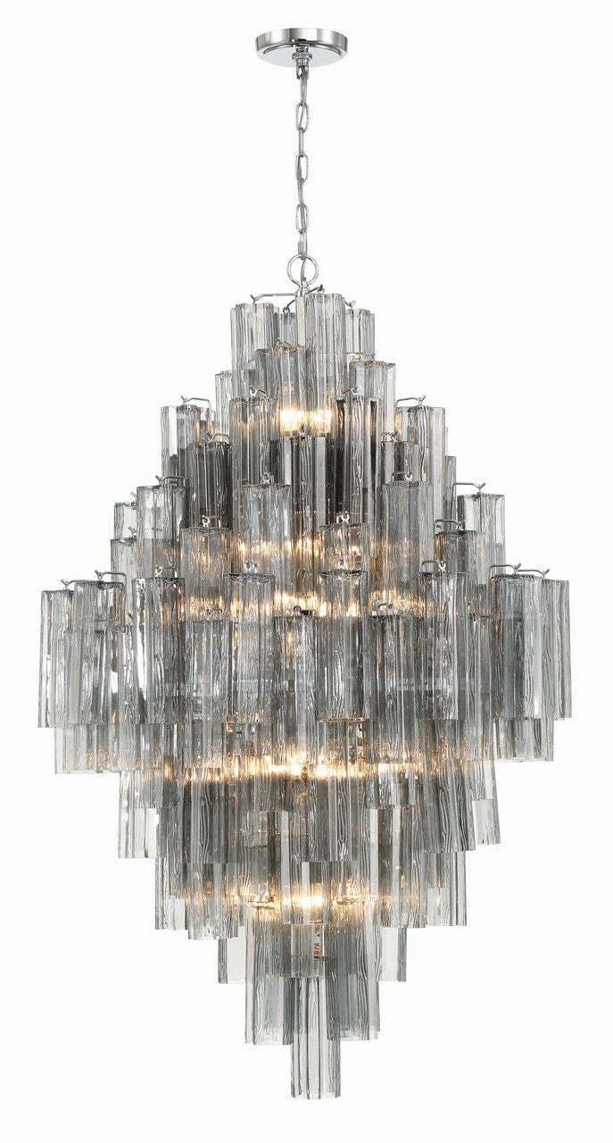 Crystorama Addis 20 Light Polished Chrome Chandelier ADD-319-CH-SM