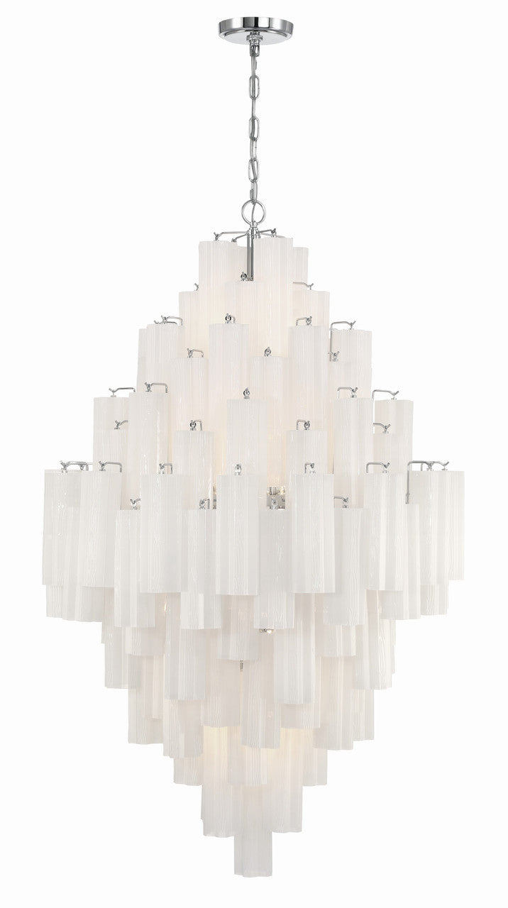 Crystorama Addis 20 Light Polished Chrome Chandelier ADD-319-CH-WH