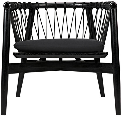 Noir Hector Chair in Charcoal Black AE-124CHB