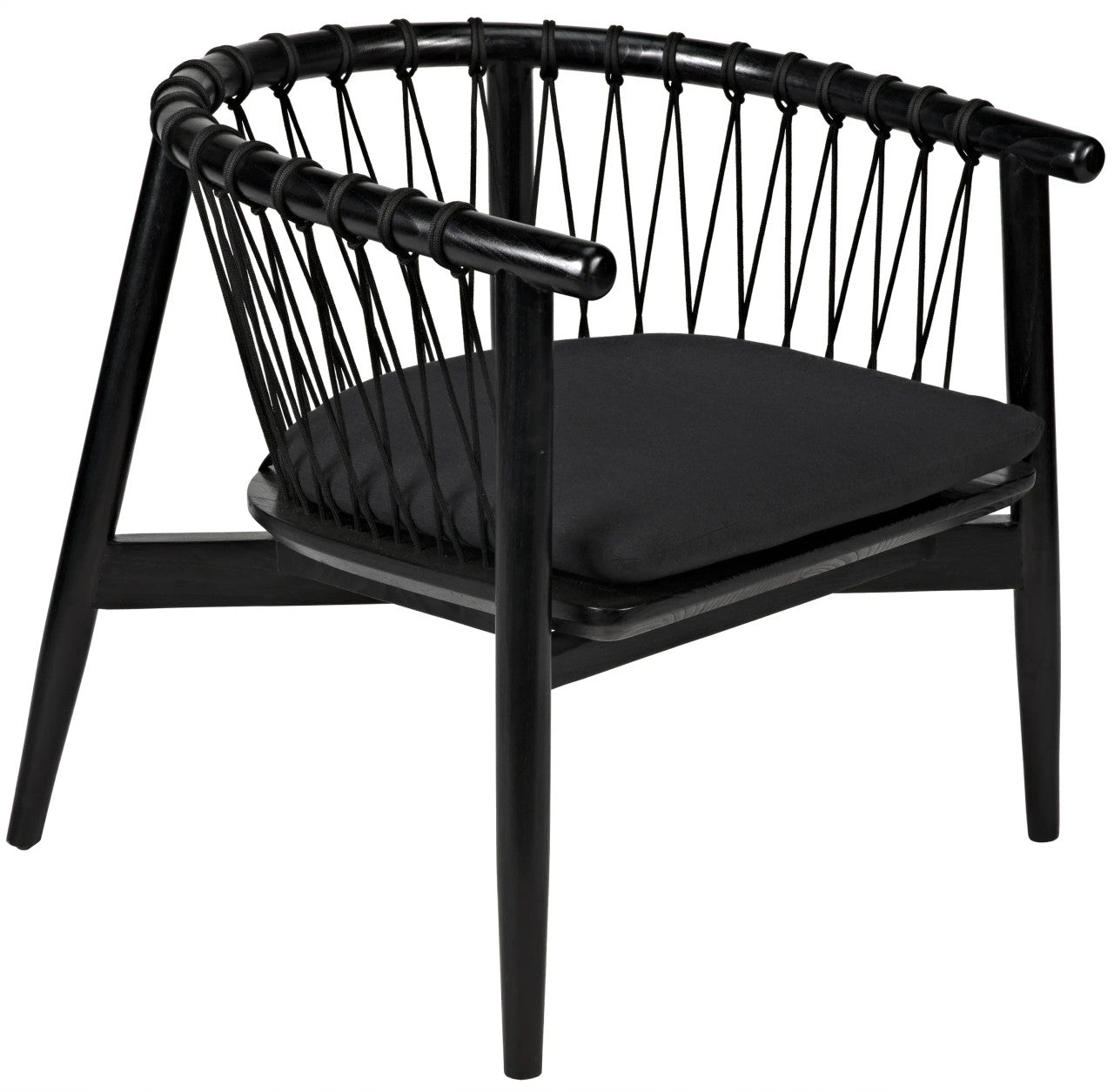 Noir Hector Chair in Charcoal Black AE-124CHB