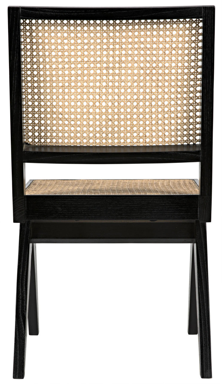 Noir Joseph Side Chair in Charcoal Black AE-129CHB