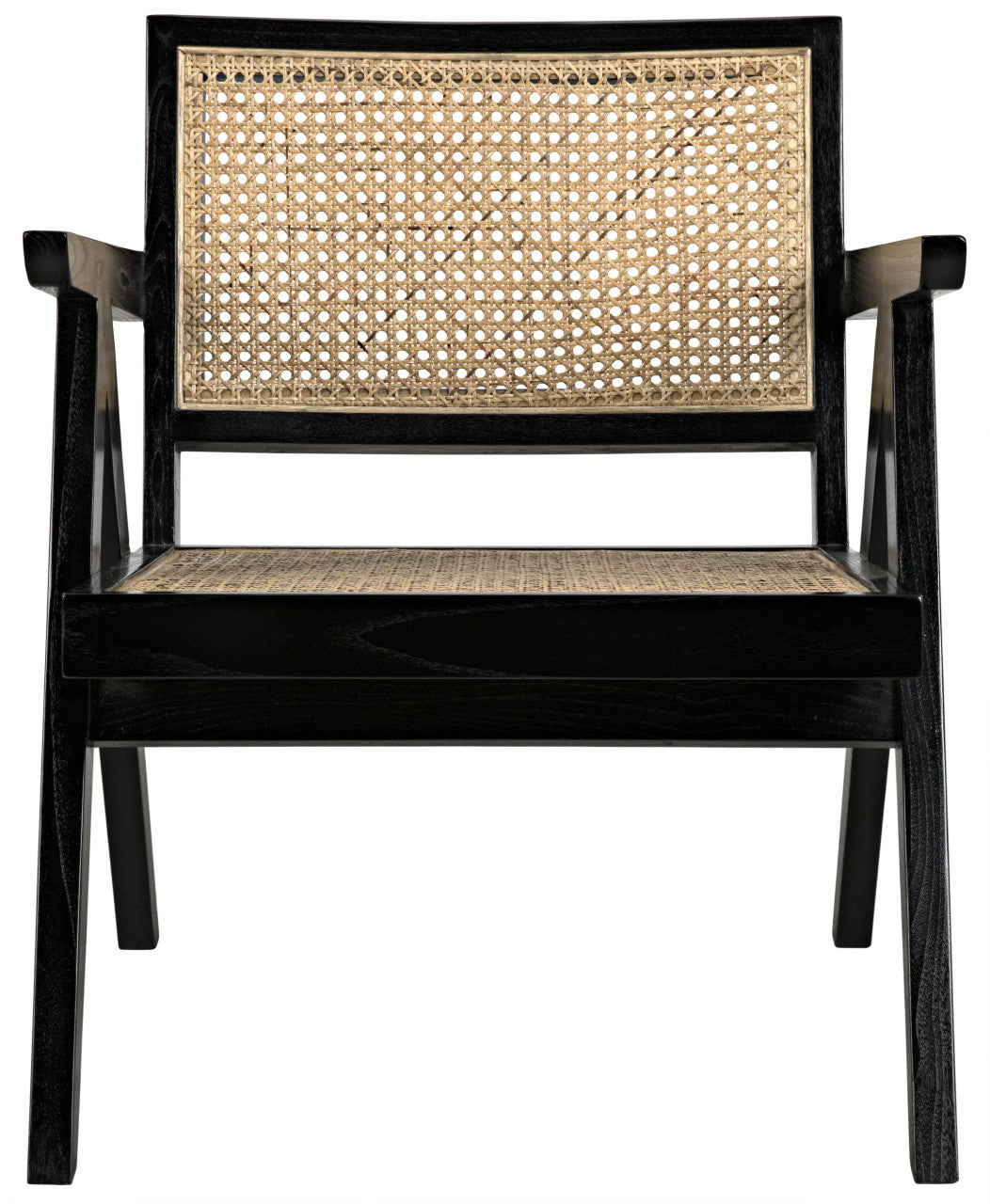 Noir James Relax Chair in Black Charcoal and Rattan AE-130CHB