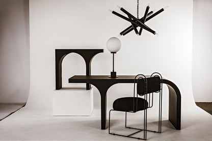 Noir Daisy Chair in Black Metal AE-145