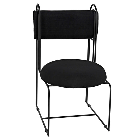 Noir Daisy Chair in Black Metal AE-145