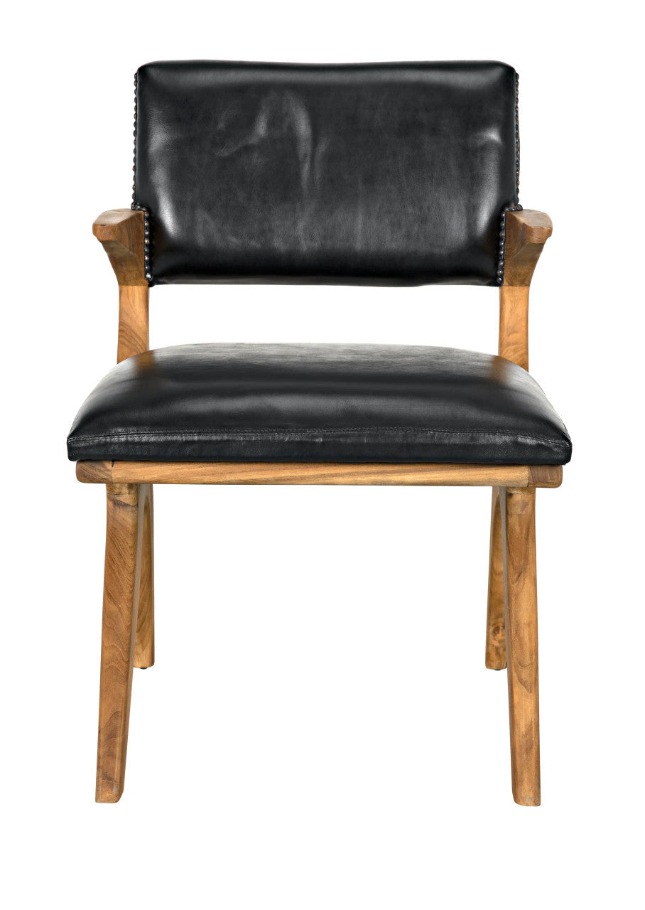 Noir Dolores Chair in Clear Coat Satin AE-147T