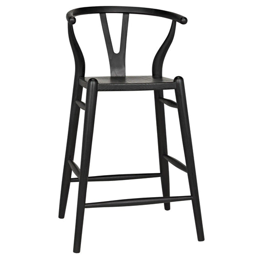 Noir Zola Counter Stool in Charcoal Black AE-16CHBS