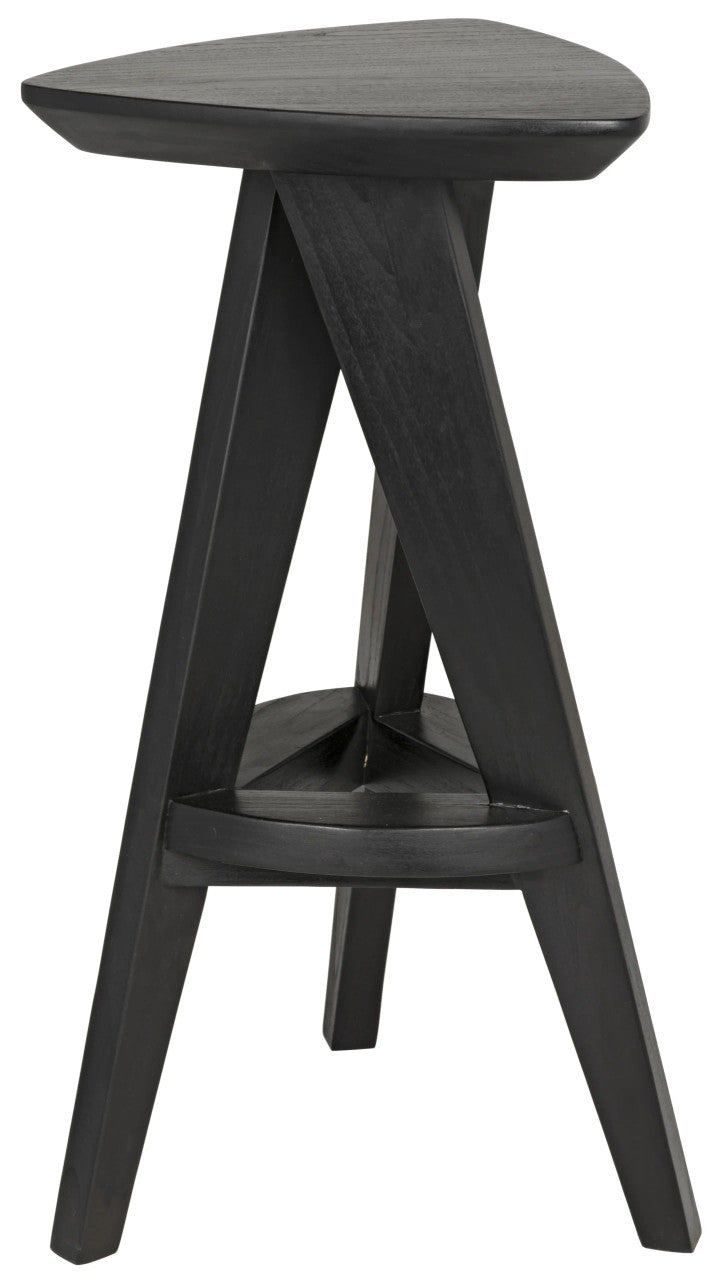 Noir Twist Counter Stool in Charcoal Black AE-17CHBS