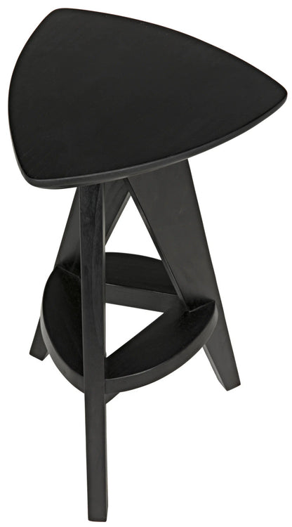 Noir Twist Counter Stool in Charcoal Black AE-17CHBS