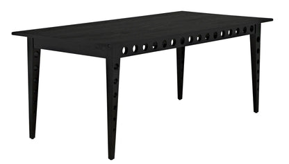 Noir Pericles Table/Desk in Charcoal Black AE-204CHB