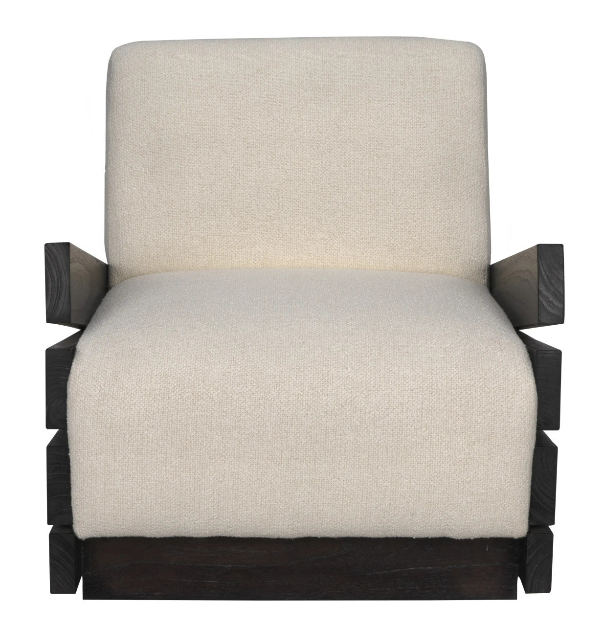 Noir Slide Chair with US Made Cushions in Sombre AE-212SR-WHT