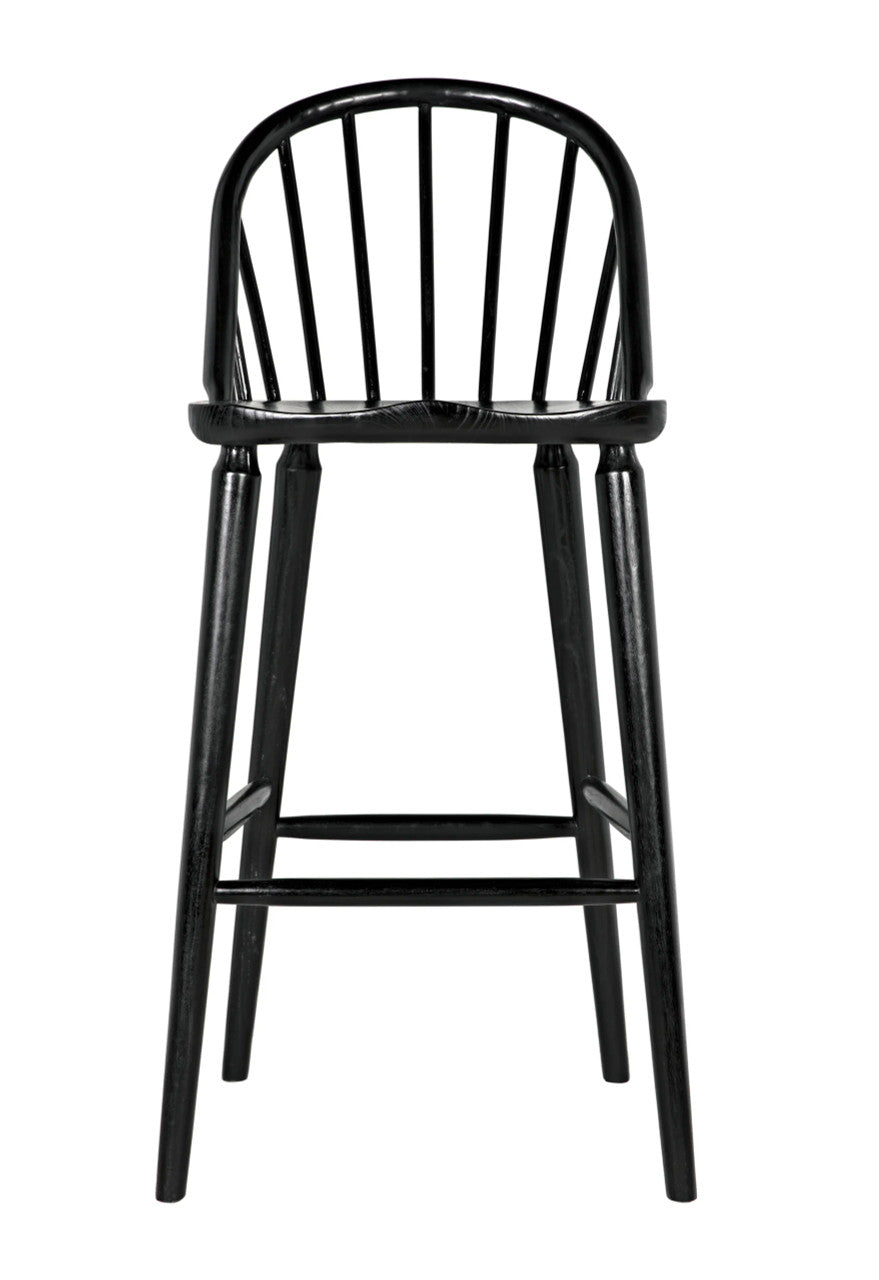 Noir Gloster Bar Chair in Charcoal Black AE-218CHB-L