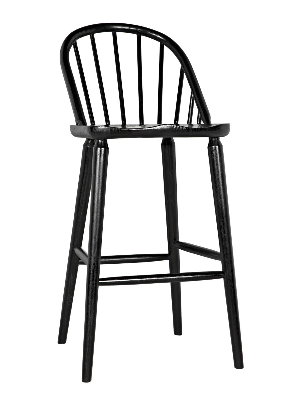 Noir Gloster Bar Chair in Charcoal Black AE-218CHB-L