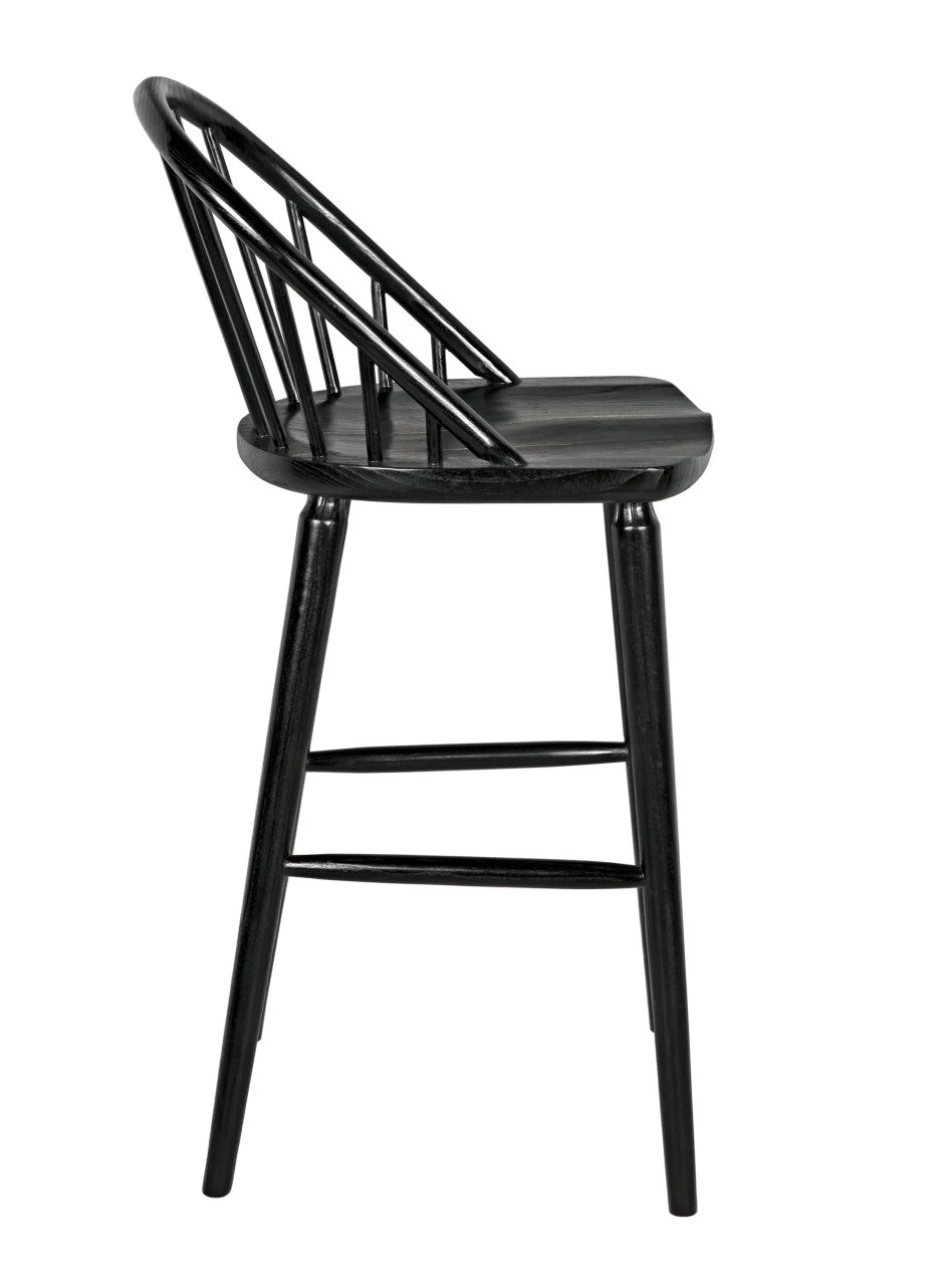 Noir Gloster Bar Chair in Charcoal Black AE-218CHB-L